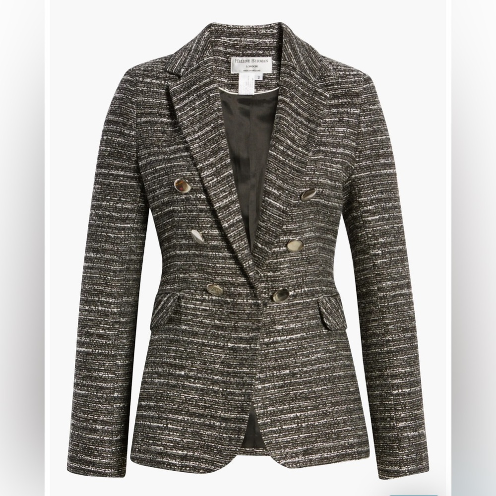 NWT: Double Breasted Tweed Blazer by Helene Berman (Retail $325)